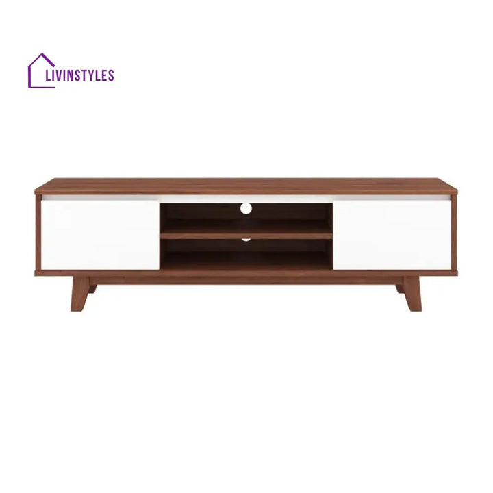 Autumn White Finish Tv Unit Stand for Living Room