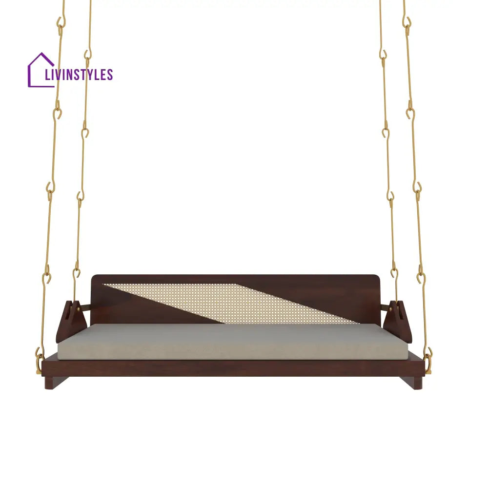 Avani Modern Wooden Indoor Swing with Minimalist Design in Cozy Living Room Swing