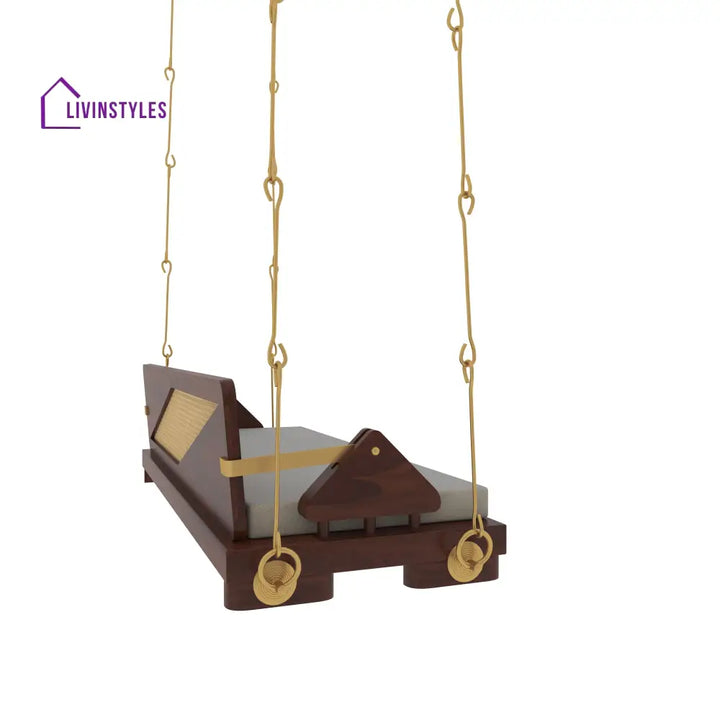 Avani Modern Wooden Indoor Swing with Minimalist Design in Cozy Living Room Swing