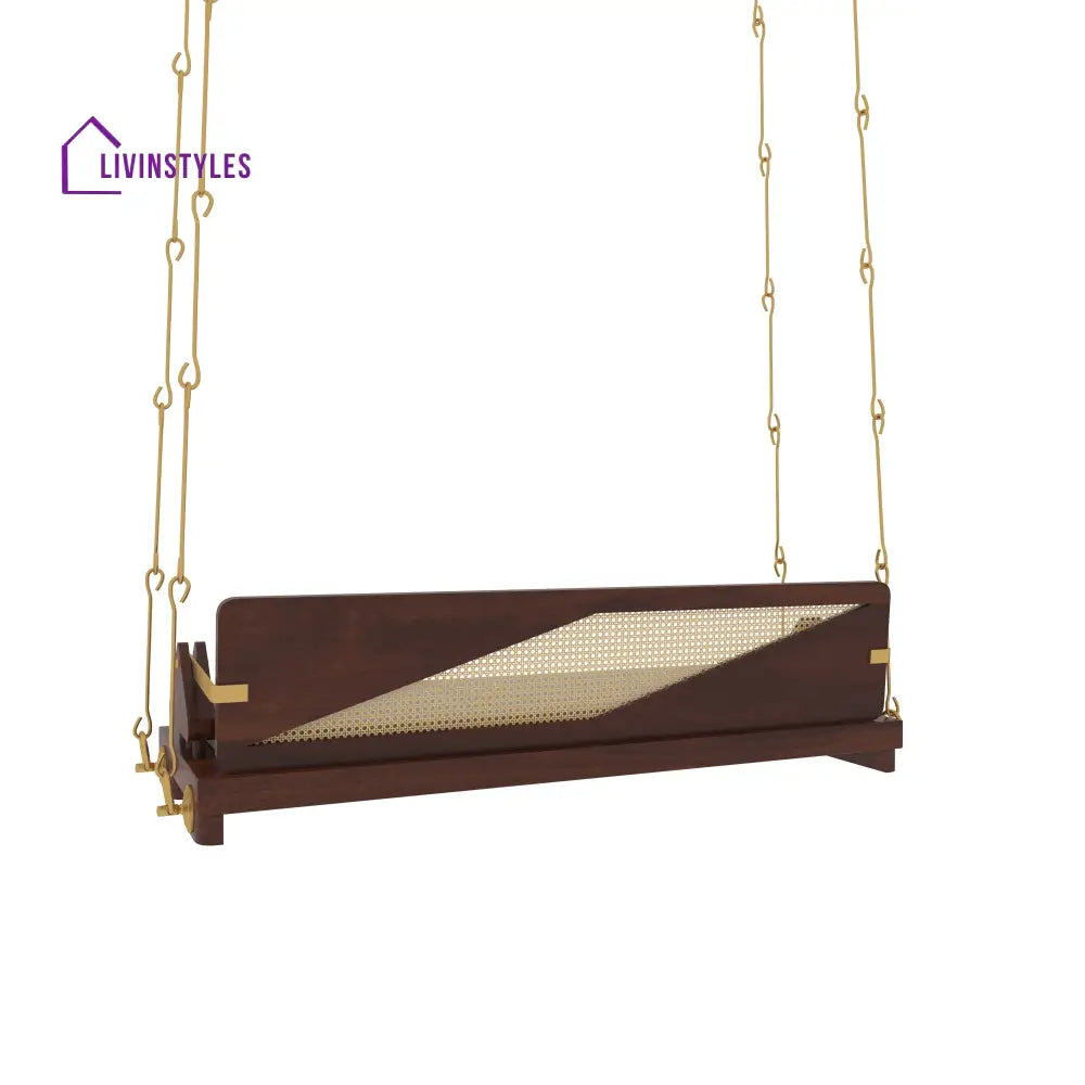 Avani Modern Wooden Indoor Swing with Minimalist Design in Cozy Living Room Swing
