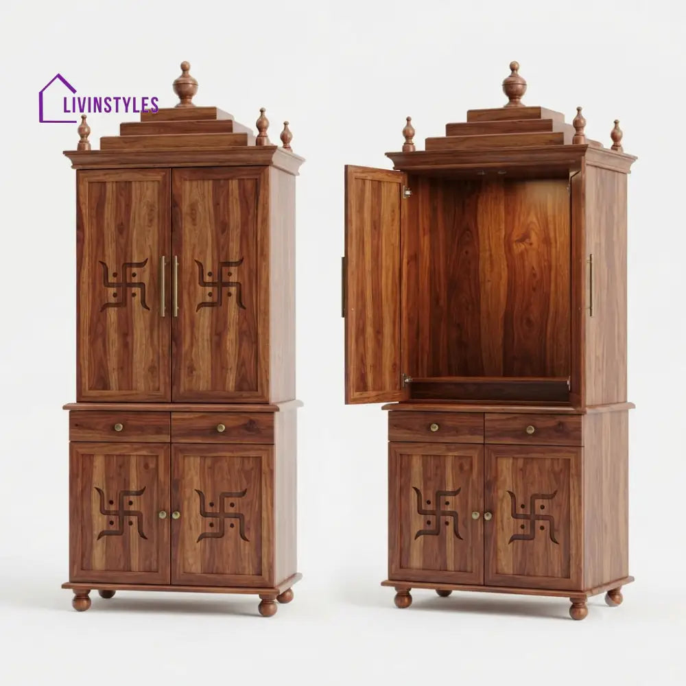 Avani Premium Solid Wood Home Temple | Pooja Mandir for Home