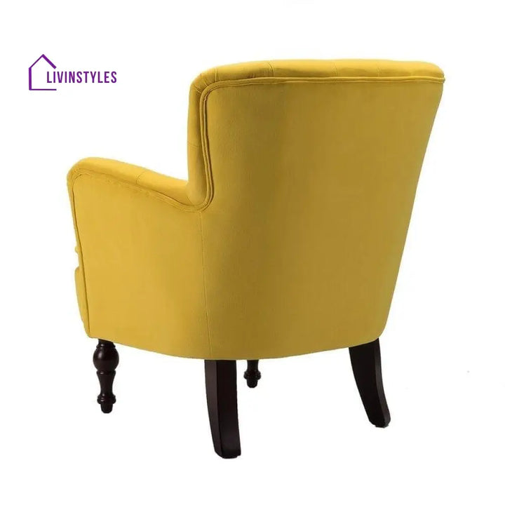 Wide Tufted Velvet Armchair - Ouch Cart 