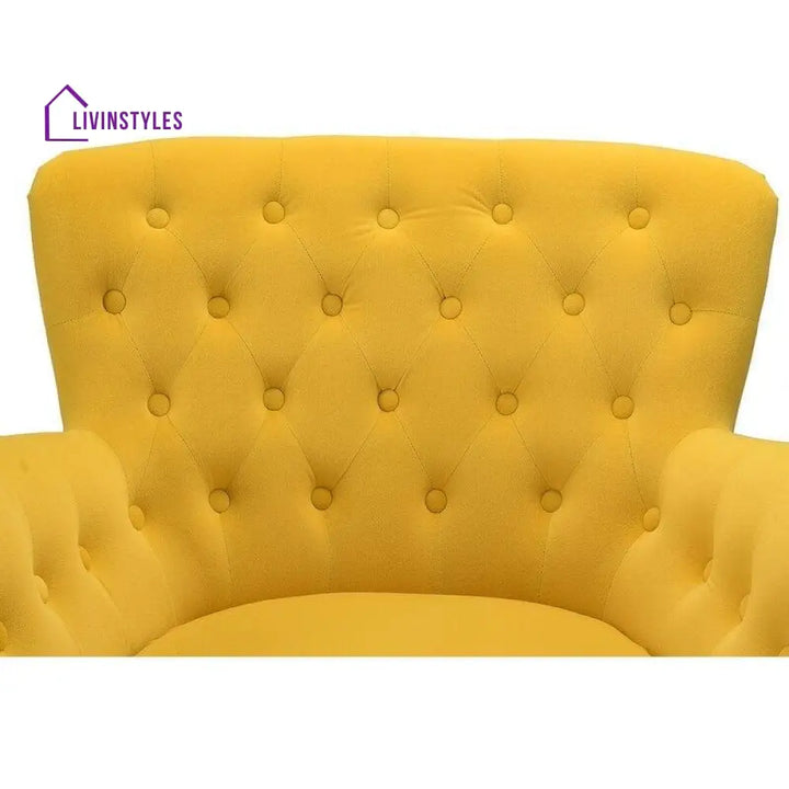 Wide Tufted Velvet Armchair - Ouch Cart 
