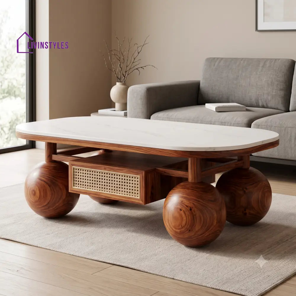 Avanthika Premium Solid Wood Coffee Table for Living Room Online