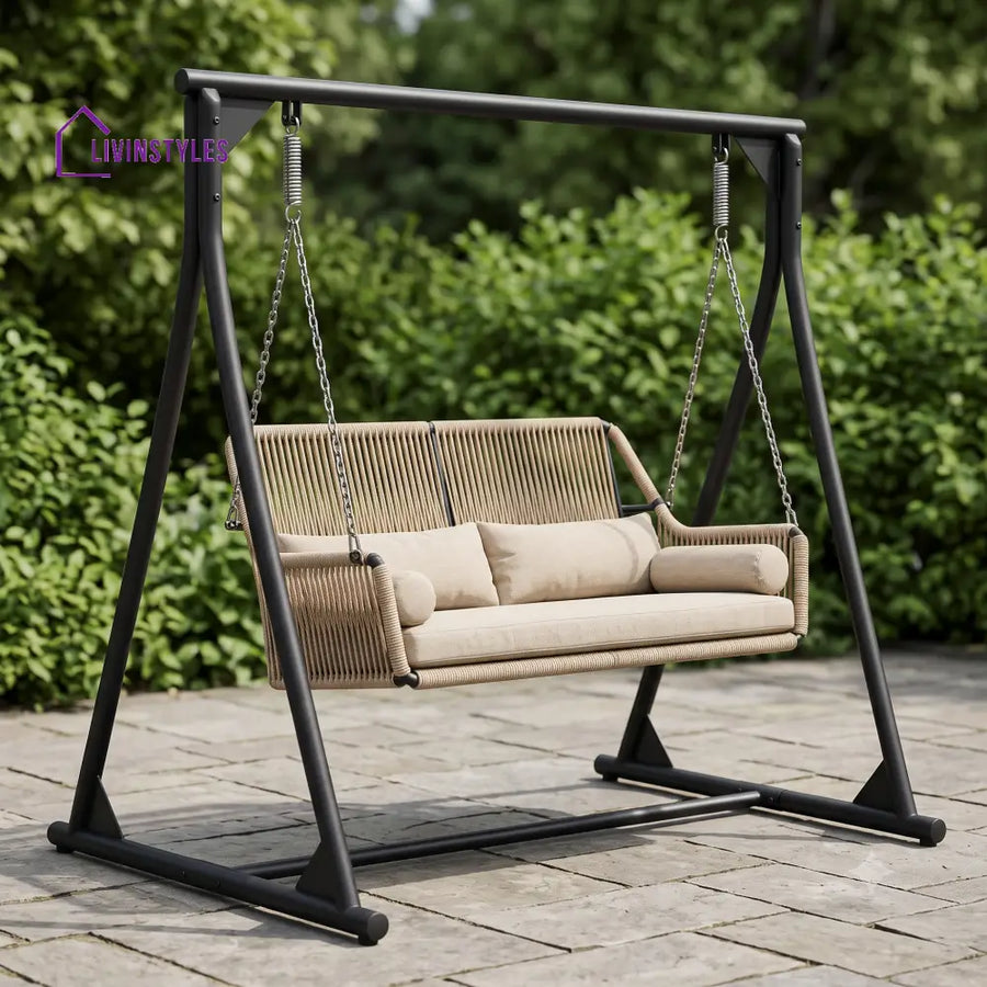 Aveline Outdoor 2 Seater Swing Chair with Stand | Premium Finish Product Online