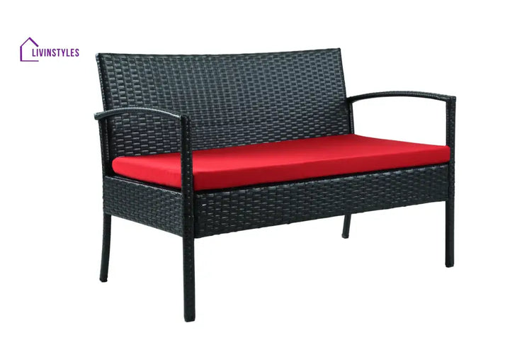 Aver Outdoor Sofa Set 2 Seater 2 Single seater and 1 Center Table Set (Black) - Sofa Sets