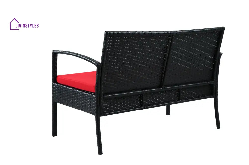 Aver Outdoor Sofa Set 2 Seater 2 Single seater and 1 Center Table Set (Black) - Sofa Sets