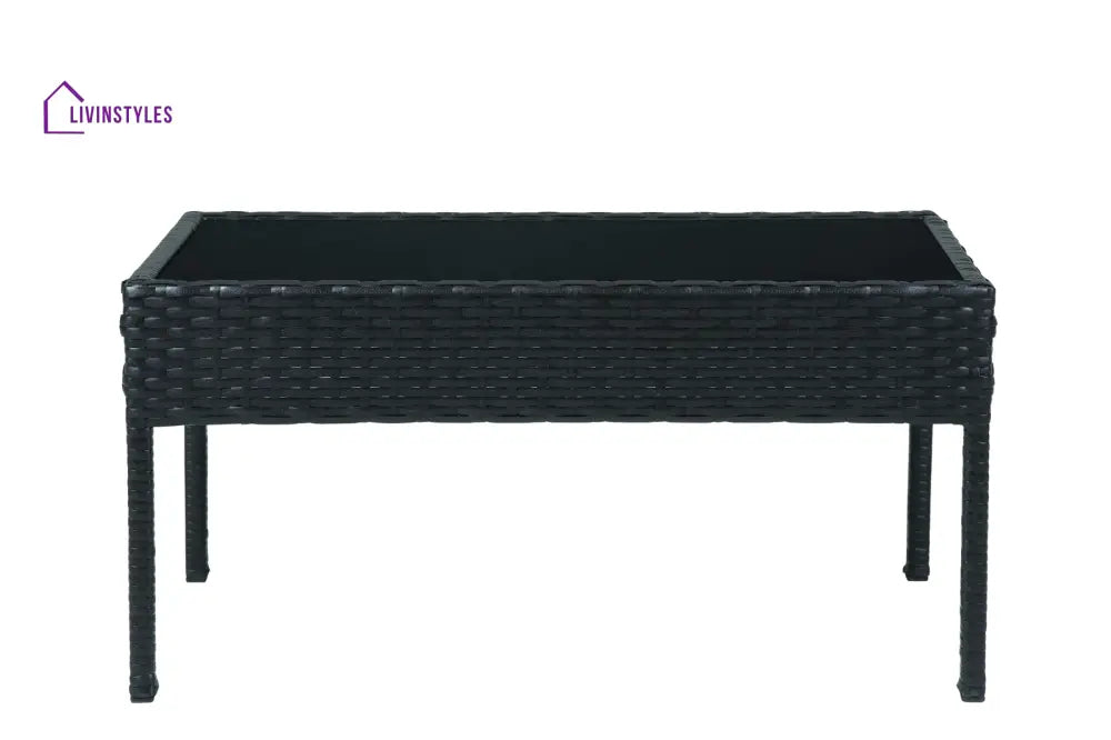 Aver Outdoor Sofa Set 2 Seater 2 Single seater and 1 Center Table Set (Black) - Sofa Sets