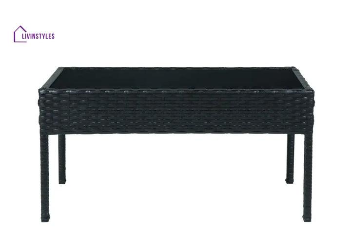 Aver Outdoor Sofa Set 2 Seater 2 Single seater and 1 Center Table Set (Black) - Sofa Sets