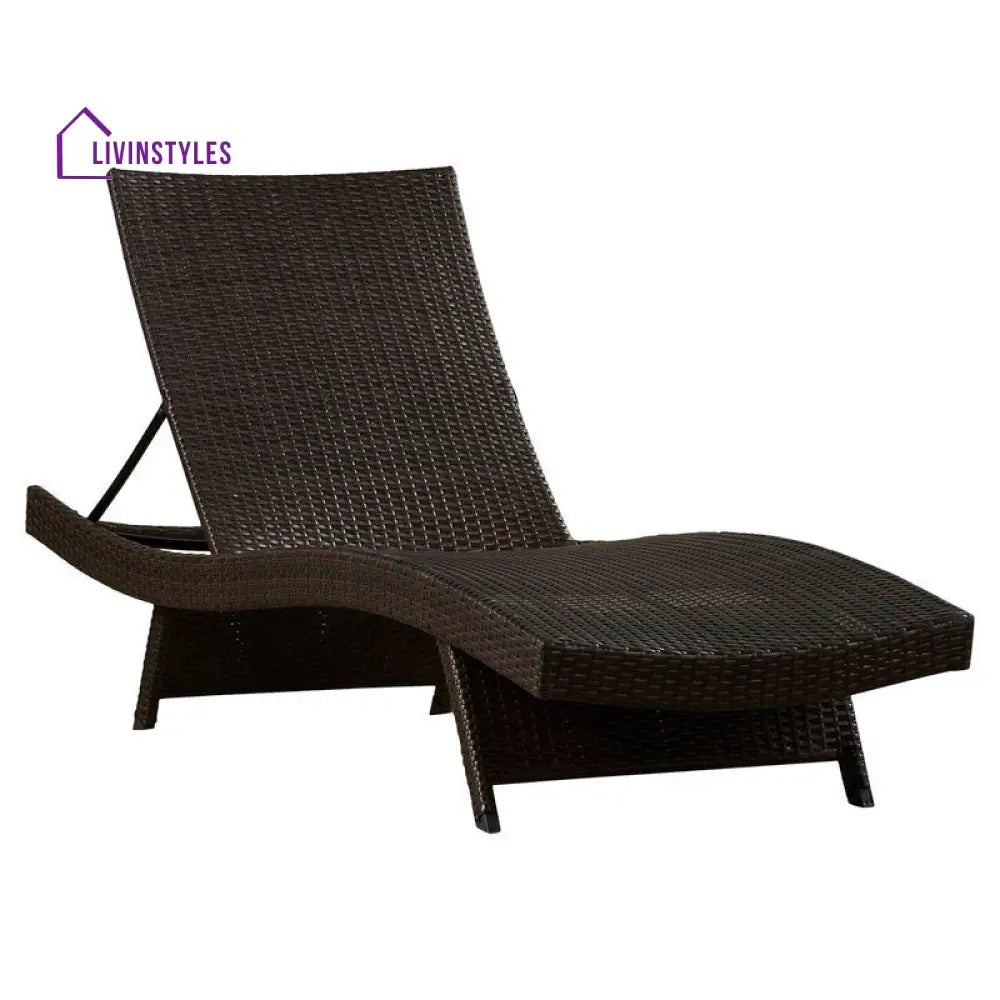 Aver Outdoor Swimming Poolside Lounger Set of 2 (Brown) - Loungers