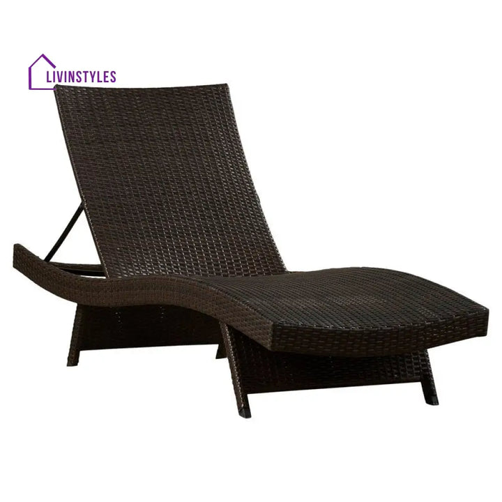 Aver Outdoor Swimming Poolside Lounger Set of 2 (Brown) - Loungers