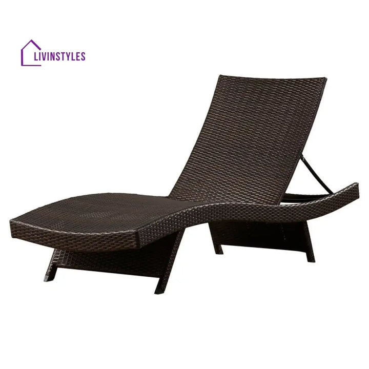 Aver Outdoor Swimming Poolside Lounger Set of 2 (Brown) - Loungers
