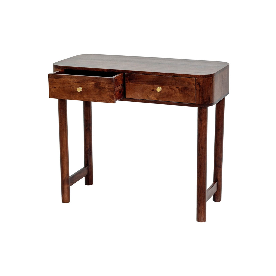 Joaquín Acacia Wood Dressing Table Console - Walnut