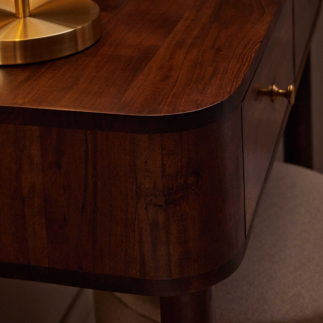Joaquín Acacia Wood Dressing Table Console - Walnut