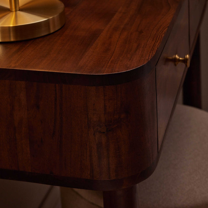 Joaquín Acacia Wood Dressing Table Console - Walnut