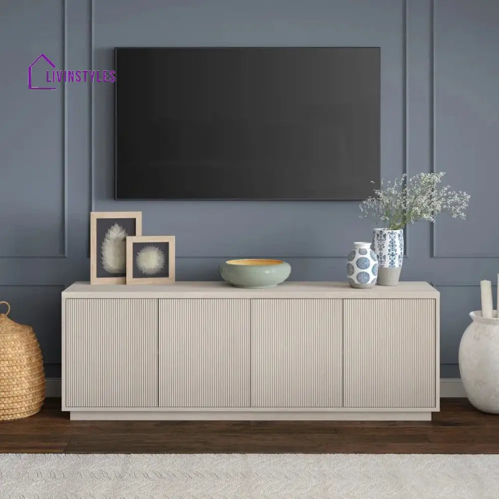 Avery Wooden Finish Tv Unit Stand for Living Room