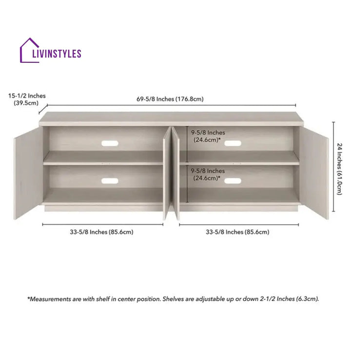Avery Wooden Finish Tv Unit Stand for Living Room