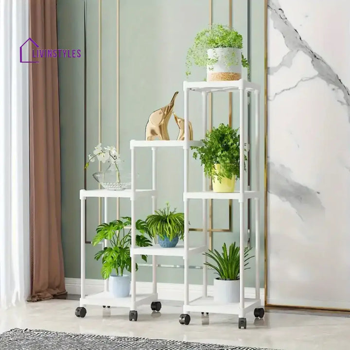 Avinash Metal Plant Stand With Wheels For Balcony