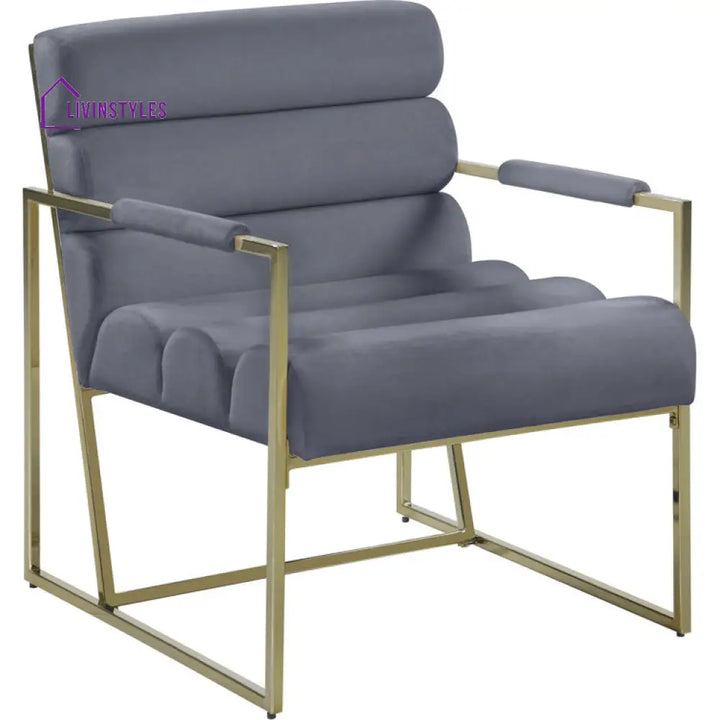 Avni Metal and Fabric Arm Chair | Living Room Chair | Lounge Chair