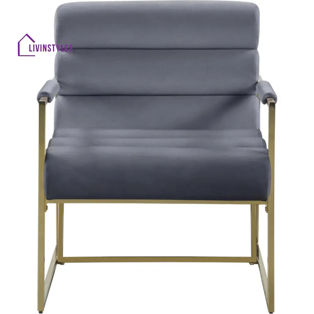 Avni Metal and Fabric Arm Chair | Living Room Chair | Lounge Chair