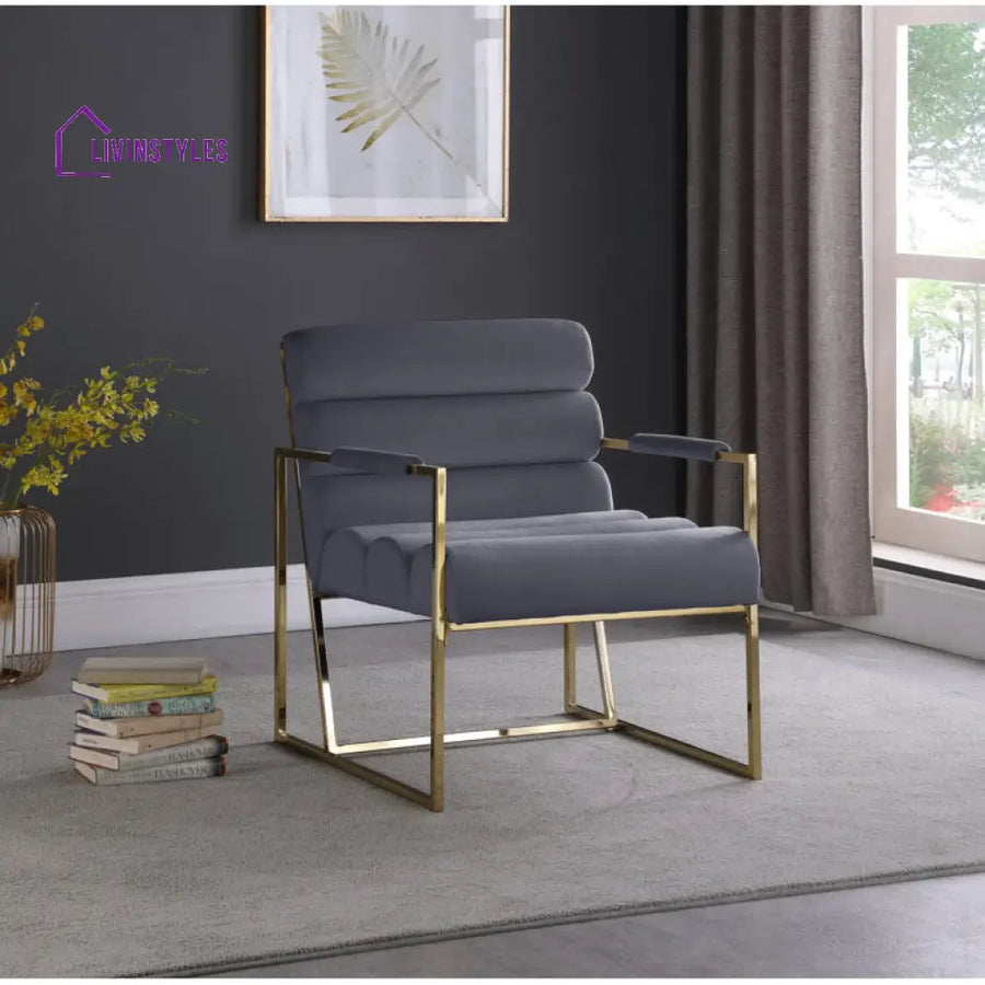 Avni Metal and Fabric Arm Chair | Living Room Chair | Lounge Chair