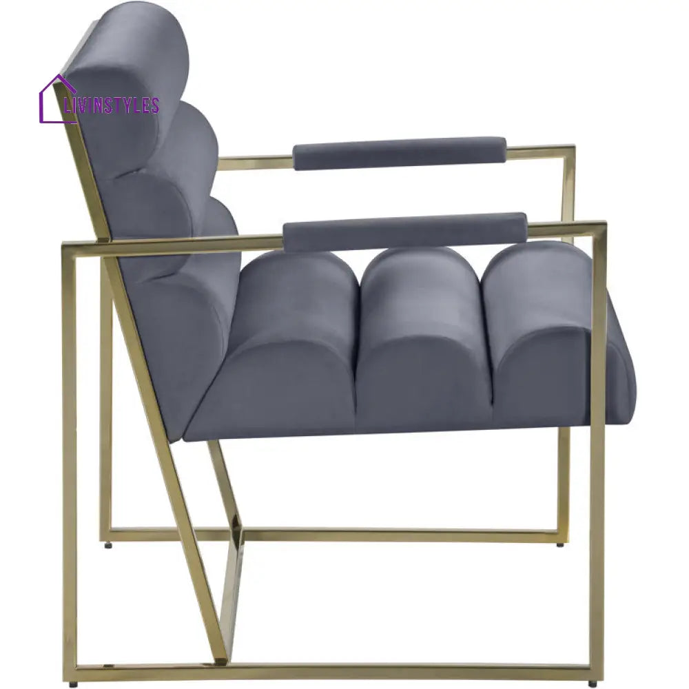 Avni Metal and Fabric Arm Chair | Living Room Chair | Lounge Chair