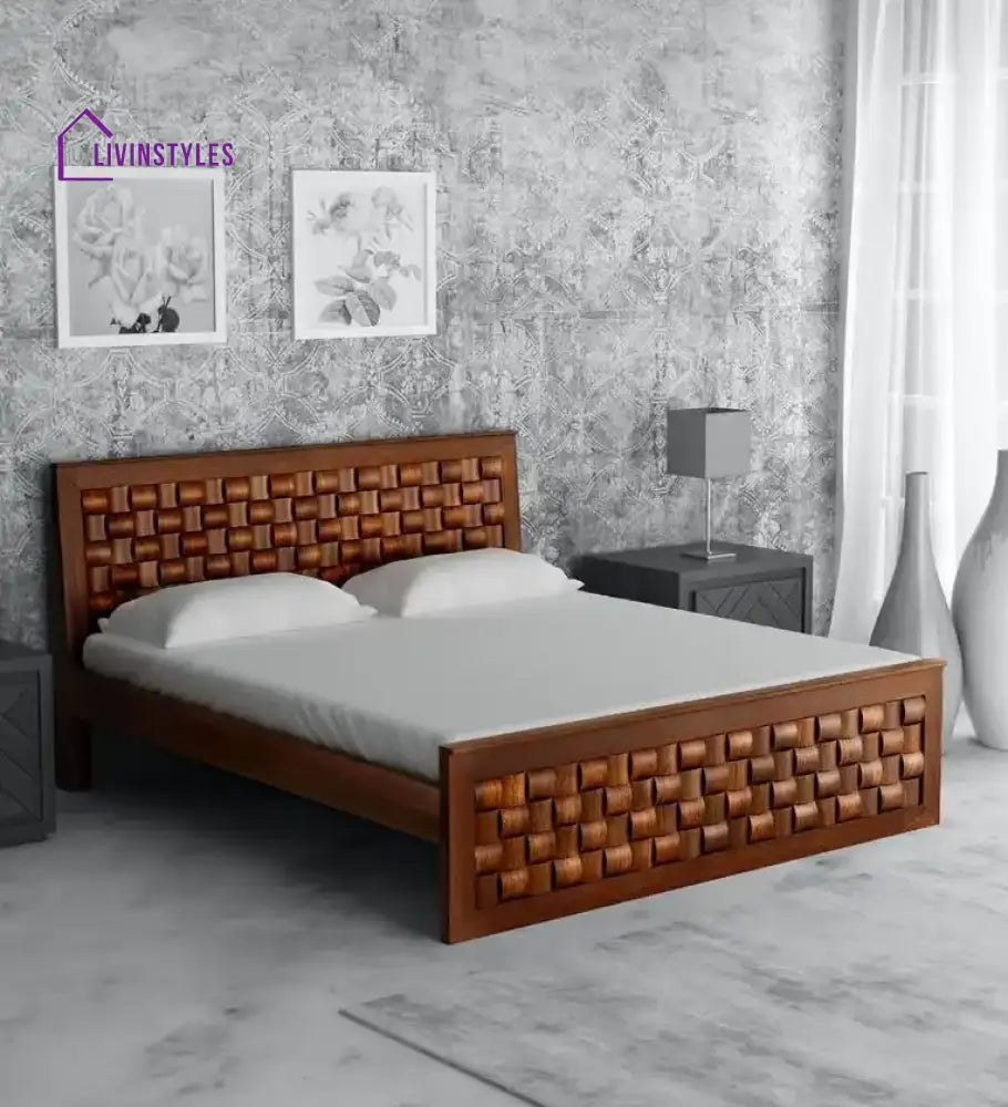 Niware Solid Sheesham Wood Beds Bed without storage