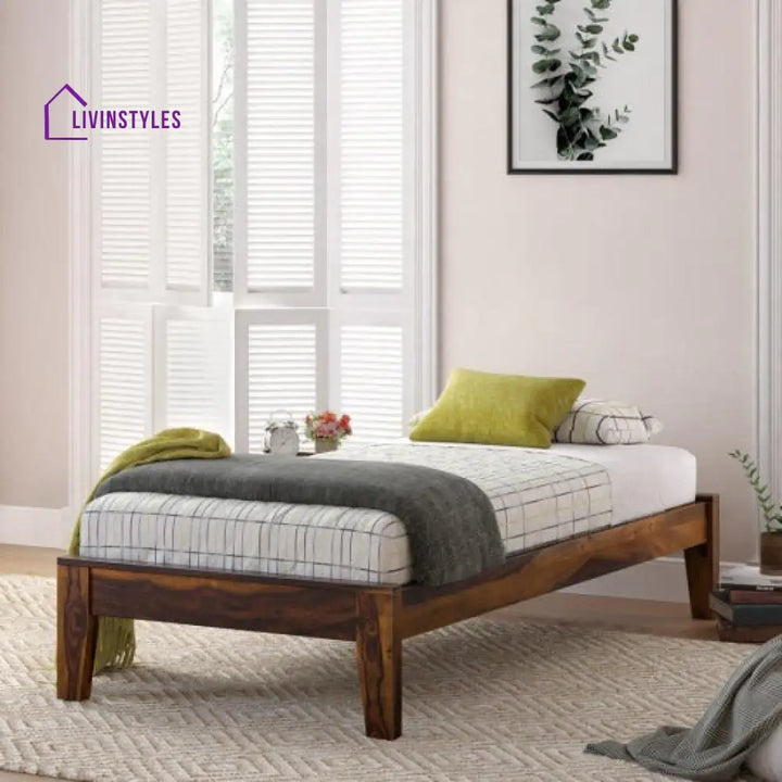 Avni Wooden Single bed (Honey)