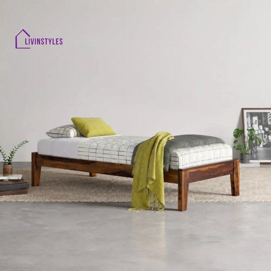 Avni Wooden Single bed (Honey)