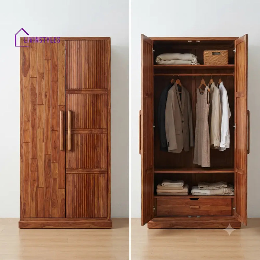 Avyukta Wooden Wardrobe for Clothes | Cupboard for Clothes