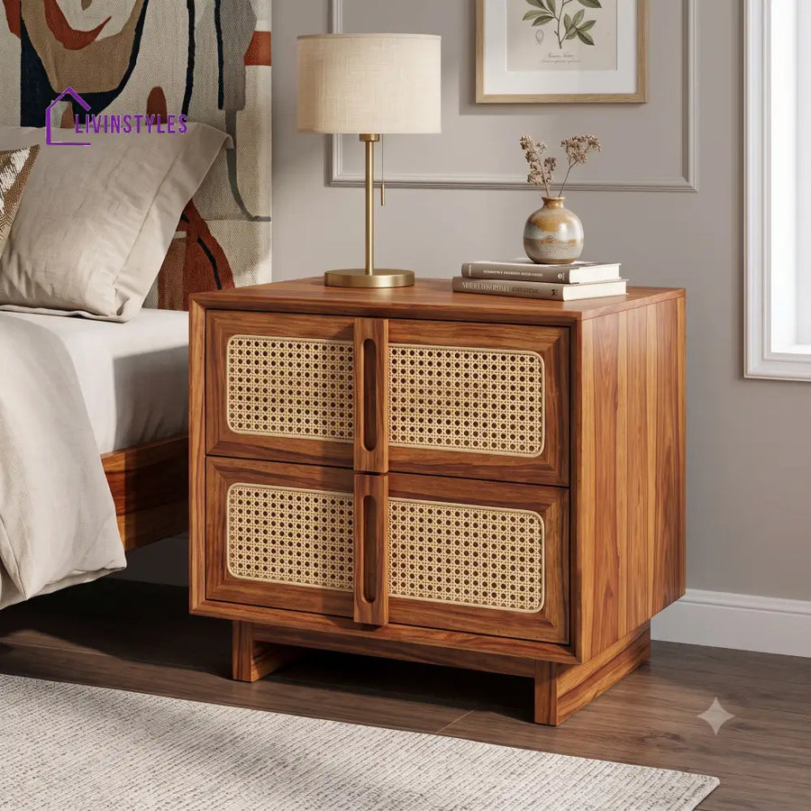 Awino Premium Wooden Bedside Table | Side Table for Bedroom