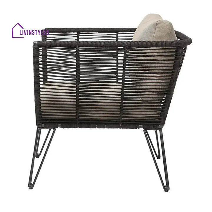 Ayan Outdoor Rope 1 Piece Patio Single Seater Sofa - Sofa Set