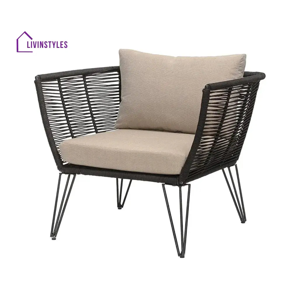 Ayan Outdoor Rope 1 Piece Patio Single Seater Sofa - Sofa Set