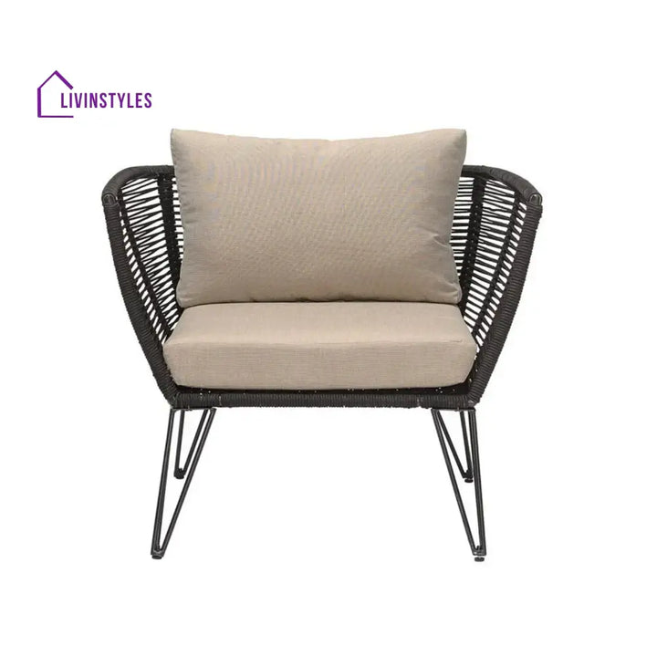 Ayan Outdoor Rope 1 Piece Patio Single Seater Sofa - Sofa Set