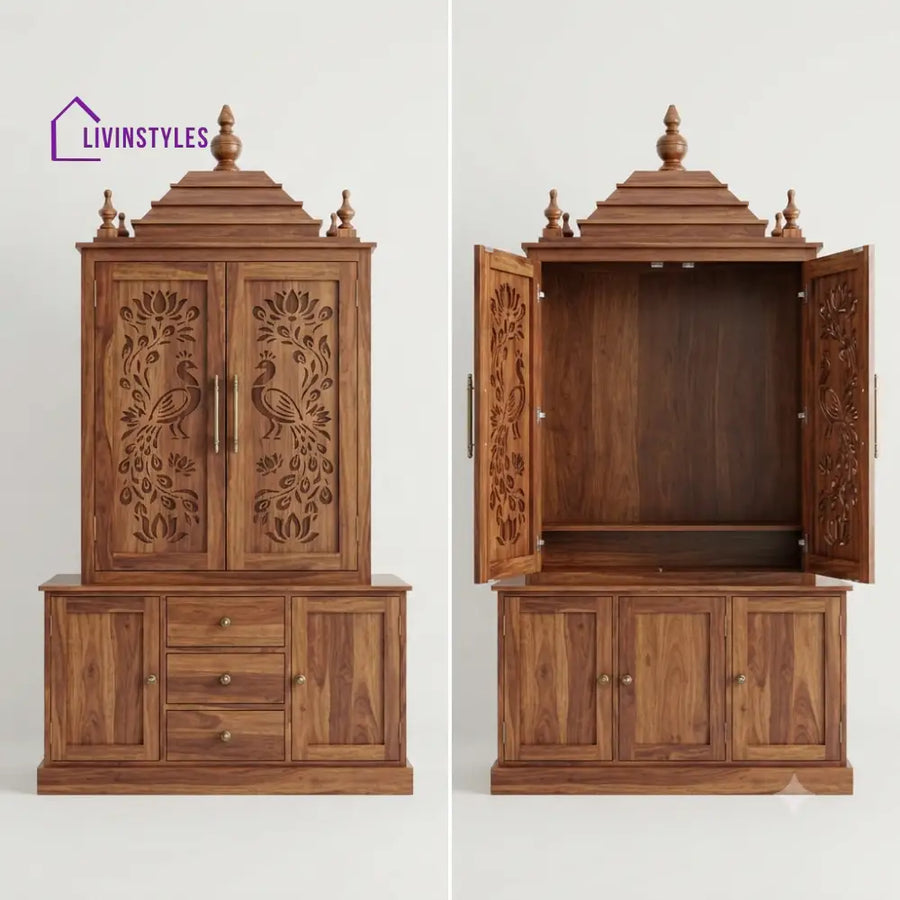 Ayana Premium Solid Wood Home Temple | Pooja Mandir for Home