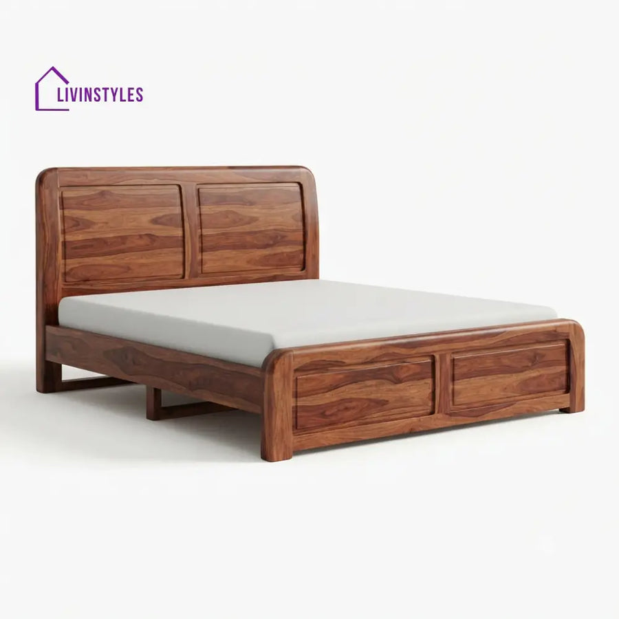 Ayanda Wooden Double Bed | King Size Bed | Queen Size Bed - Bed Without Storage