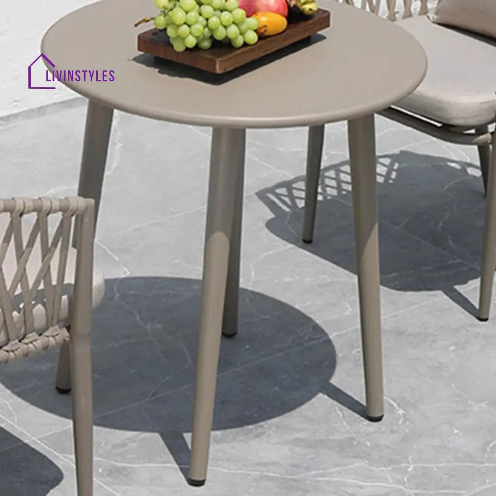 Ayla Outdoor Patio Seating Set 2 Chairs and 1 Table Set (Beige) - Coffee Table Sets
