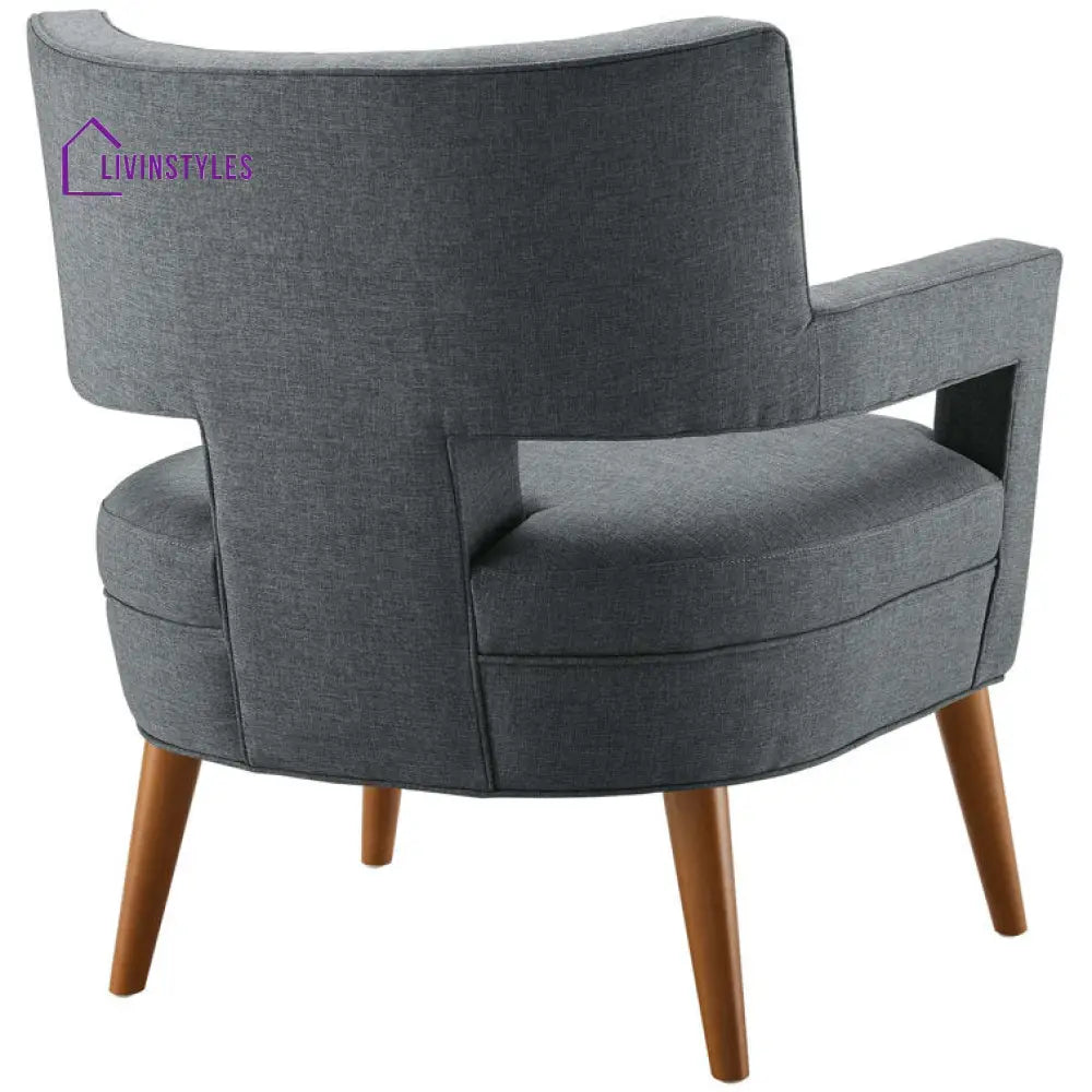 Ayra Solid Wood Frame and Fabric Arm Chair | Living Room Chair | Lounge Chair