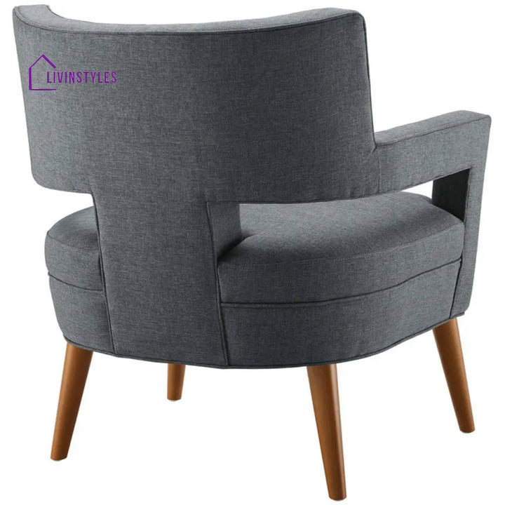 Ayra Solid Wood Frame and Fabric Arm Chair | Living Room Chair | Lounge Chair