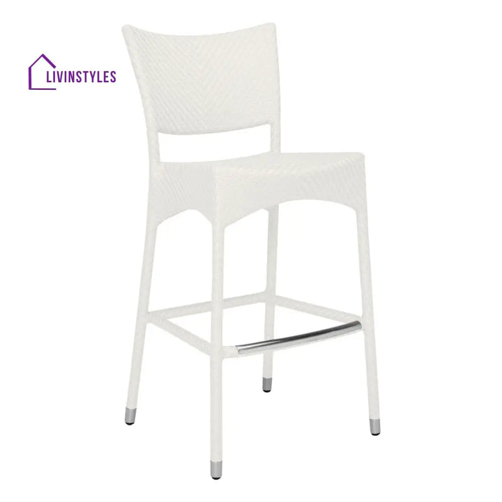 Aysel Outdoor Patio Bar Chair 2 Chairs For Balcony (White) - Bar Sets