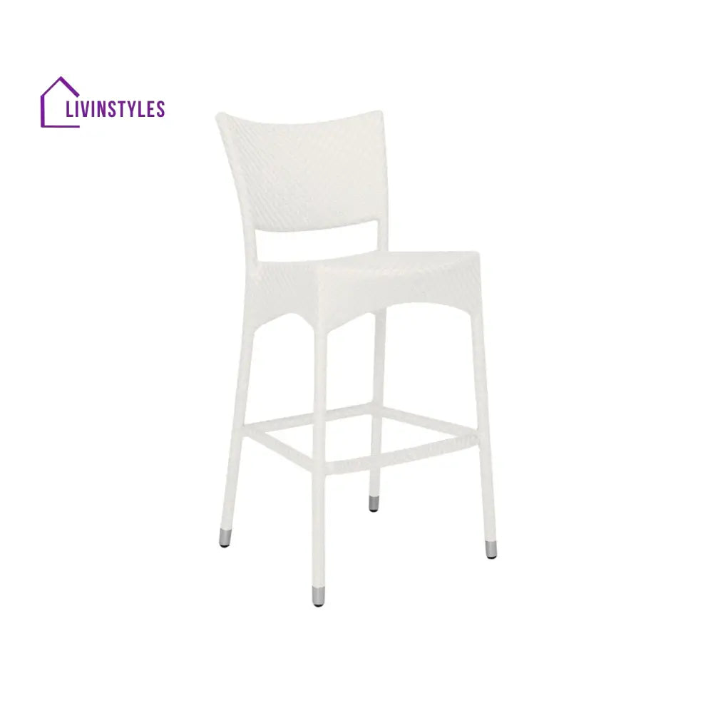 Aysel Outdoor Patio Bar Chair 2 Chairs For Balcony (White) - Bar Sets