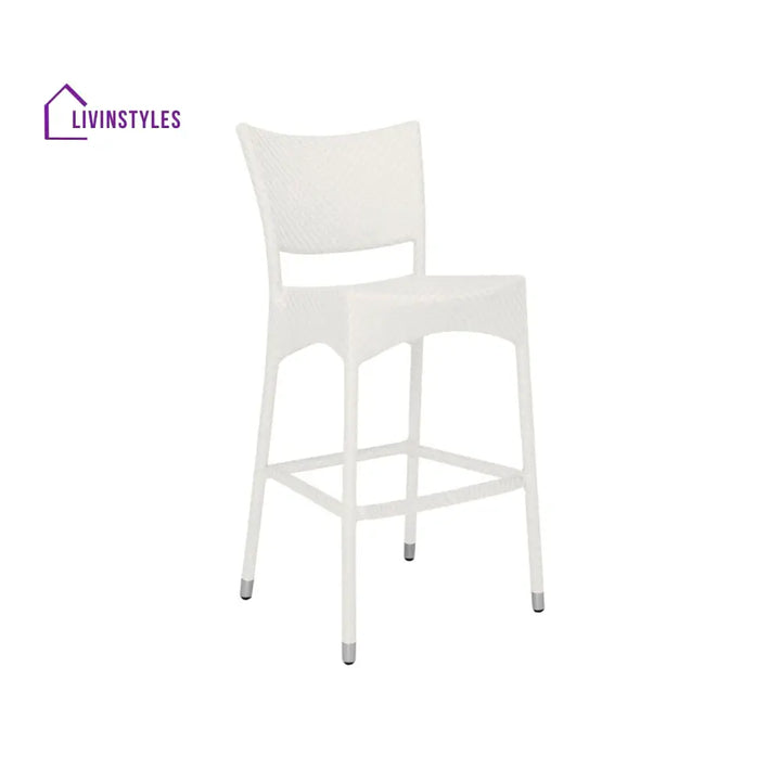Aysel Outdoor Patio Bar Chair 2 Chairs For Balcony (White) - Bar Sets