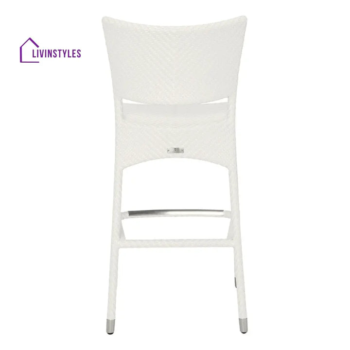 Aysel Outdoor Patio Bar Chair 2 Chairs For Balcony (White) - Bar Sets
