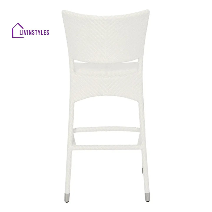 Aysel Outdoor Patio Bar Chair 2 Chairs For Balcony (White) - Bar Sets