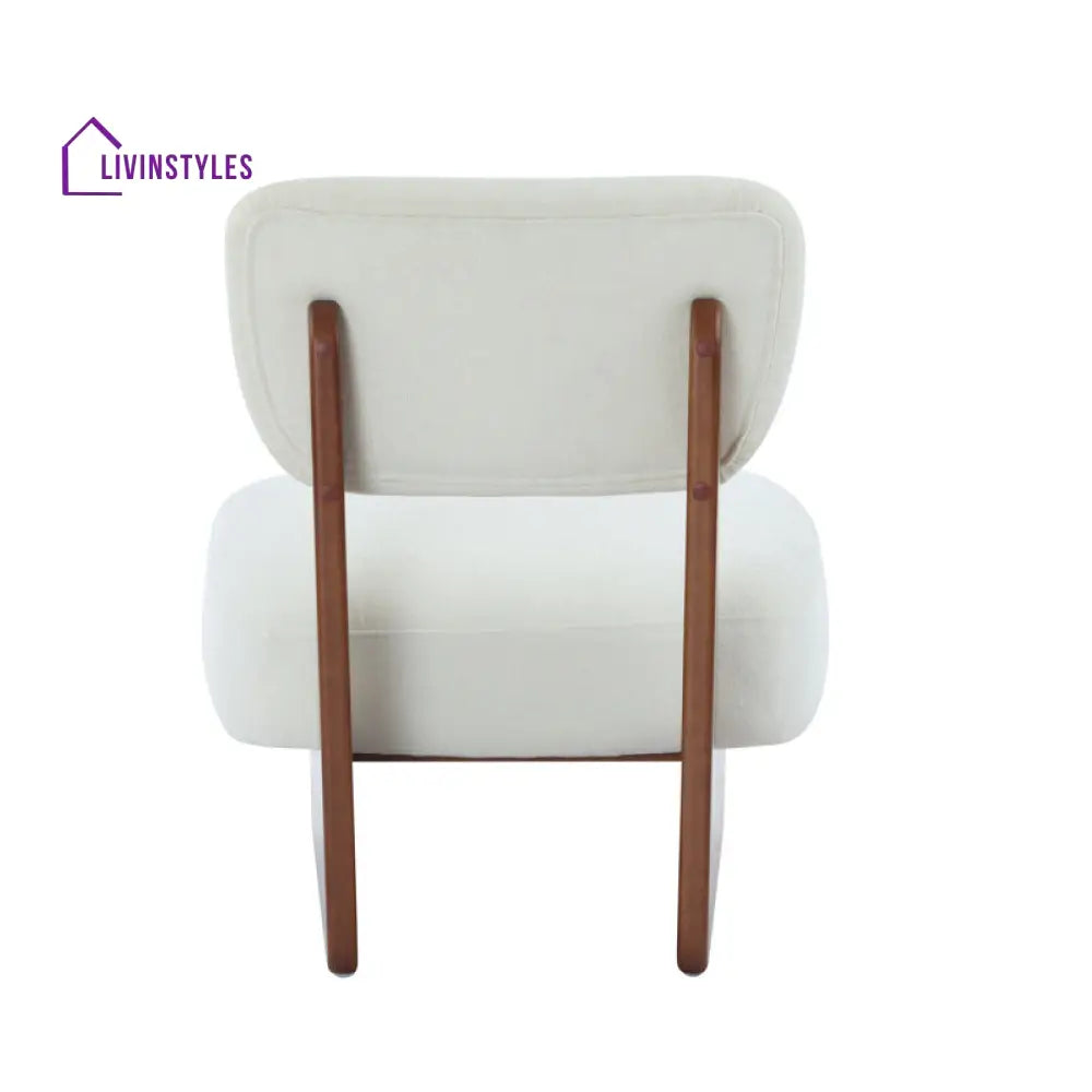 Ayushi Solid Wood and Fabric Arm Chair | Living Room Chair | Lounge Chair