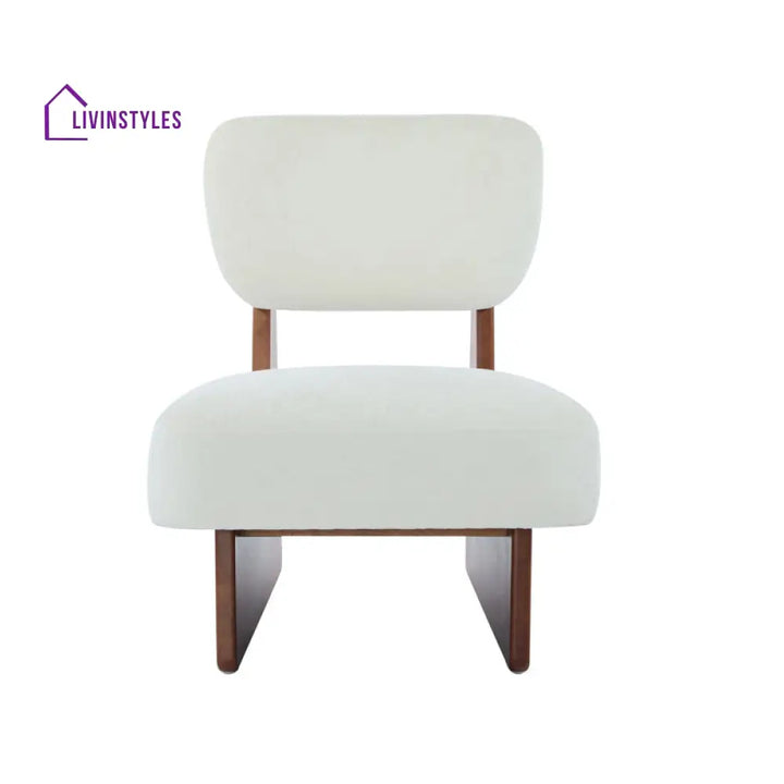 Ayushi Solid Wood and Fabric Arm Chair | Living Room Chair | Lounge Chair