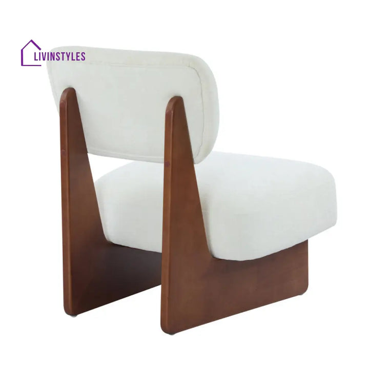 Ayushi Solid Wood and Fabric Arm Chair | Living Room Chair | Lounge Chair