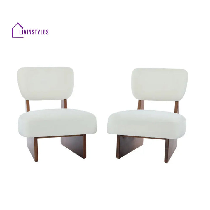 Ayushi Solid Wood and Fabric Arm Chair | Living Room Chair | Lounge Chair