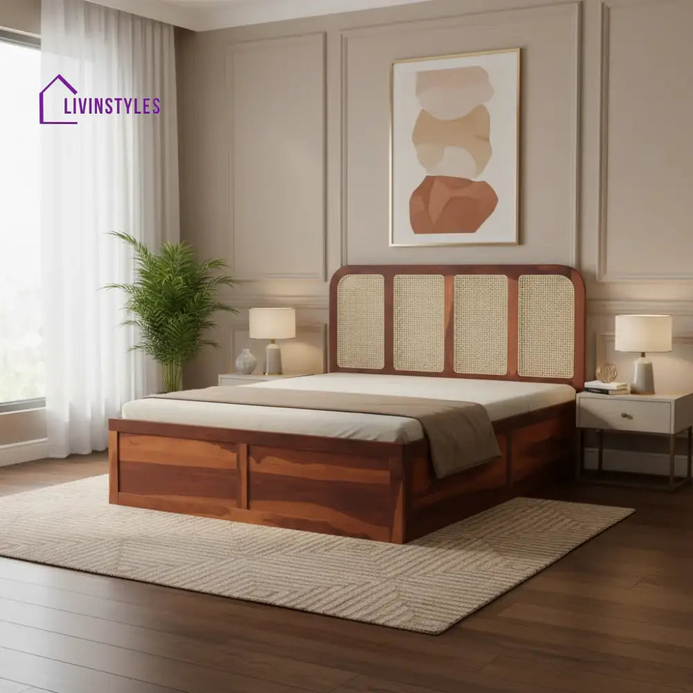 Azul Box Bed in Sheesham Wood - King Size