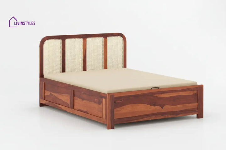 Azul Hydraulic Bed in Sheesham Wood - King Size